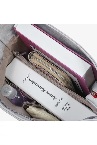 Černá dámská crossbody kabelka Bonluo z PU kůže 29*24*9cm