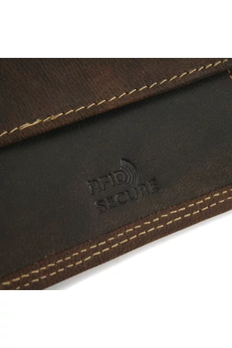 Wild Tiger pánská peněženka z černé pravé kůže s RFID štítkem