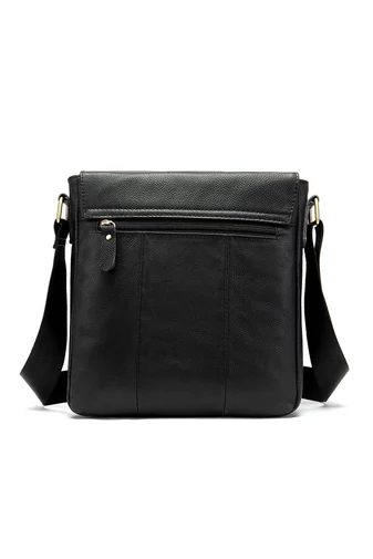 Černá Pánská crossbody taška z pravé kůže Velikost (28*22*6 cm) Bonluo