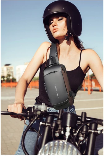 Bonluo černá crossbody kabelka z imitace kůže s bezpečnostním zámkem (33*19*9cm)