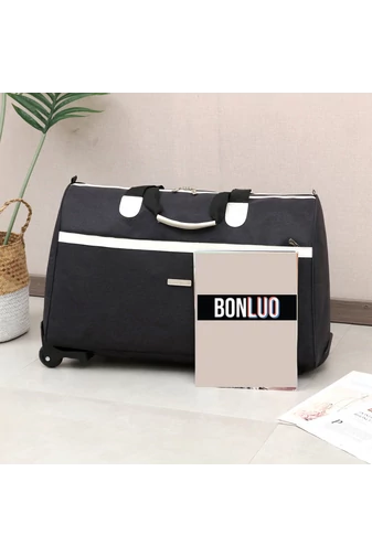 Bonluo černá cestovní taška ve stylu kufru, vodotěsný materiál (65x35x25)