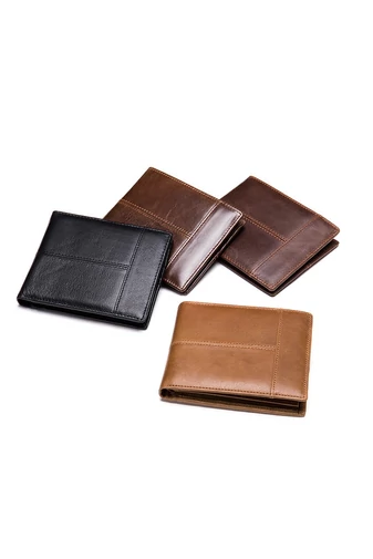 Hnědá pánská peněženka z pravé kůže Velikost (12*10*2cm) Bonluo