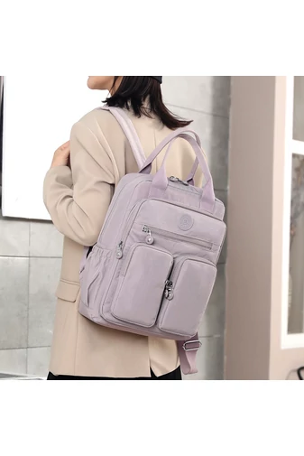 Bonluo fialový multifunkční batoh s více kapsami, velikost Wizzair (40*30*20cm)