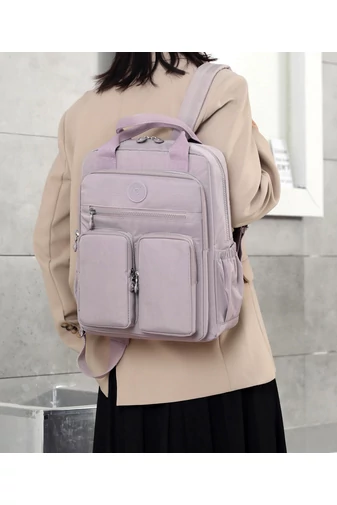 Bonluo fialový multifunkční batoh s více kapsami, velikost Wizzair (40*30*20cm)