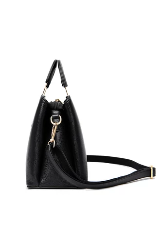 Bonluo Černošedá kabelka/crossbody z imitace kůže Velikost 21*27*13cm