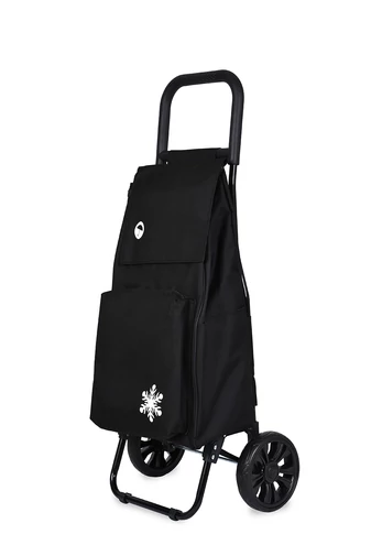 Bonluo Černý nákupní vozík s termoizolační kapsou Rozměry 97*42*33cm