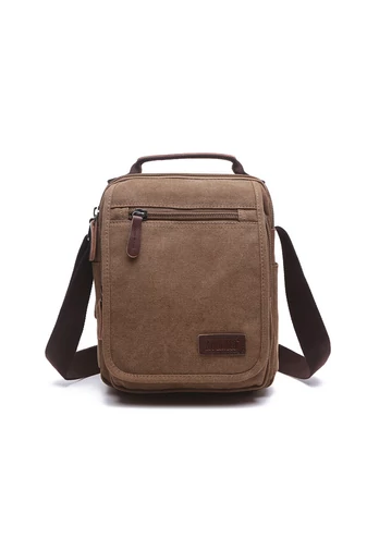 Bonluo Hnědá crossbody taška pro muže vyrobená z odolného materiálu Velikost 28*22*12cm