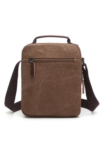 Bonluo Hnědá crossbody taška pro muže vyrobená z odolného materiálu Velikost 28*22*12cm