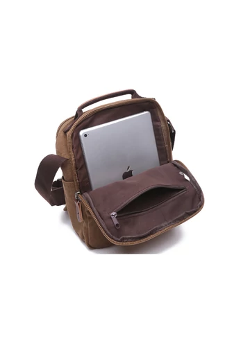 Bonluo Hnědá crossbody taška pro muže vyrobená z odolného materiálu Velikost 28*22*12cm