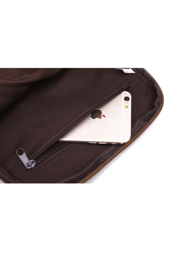 Bonluo Hnědá crossbody taška pro muže vyrobená z odolného materiálu Velikost 28*22*12cm