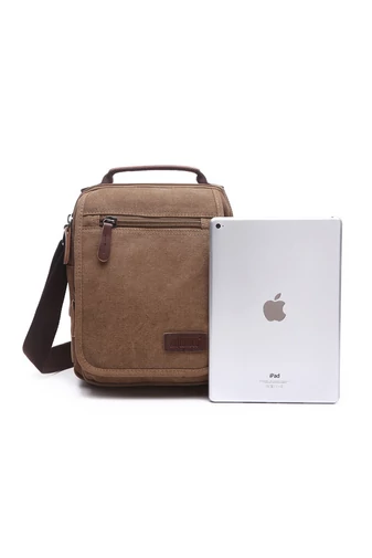 Bonluo Hnědá crossbody taška pro muže vyrobená z odolného materiálu Velikost 28*22*12cm