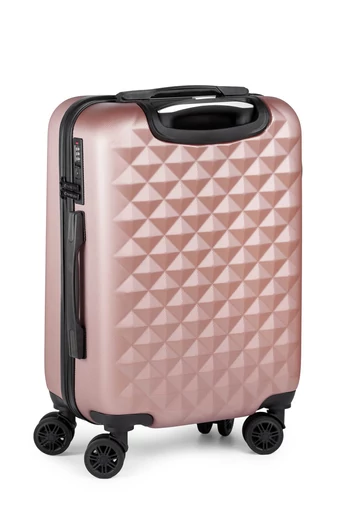 Růžově Zlatý kufr Bonluo s pevnými stěnami Wizz-Air Velikost 55X35X22cm Odnímatelná Kolečka