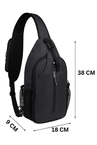 Černá sportovní taška Bonluo vyrobená z vodotěsného materiálu Velikost (38*18*9cm)
