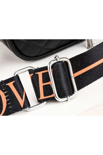 Černá Crossbody kabelka Bonluo z imitace kůže velikost 14*20*10cm