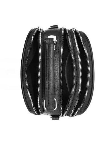 Černá Crossbody kabelka Bonluo z imitace kůže velikost 14*20*10cm