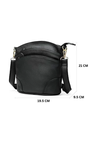 Koňaková hnědá crossbody kabelka Bonluo z přírodní kůže Velikost (21*19,5*9,5cm)