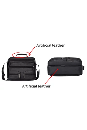 Černá crossbody taška Bonluo z pravé kůže velikost (23*26*10cm)