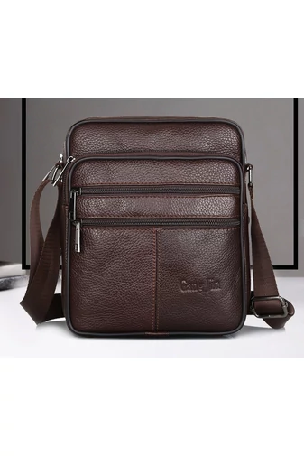Černá pánská crossbody taška Bonluo z pravé kůže Velikost (23*19*7cm)