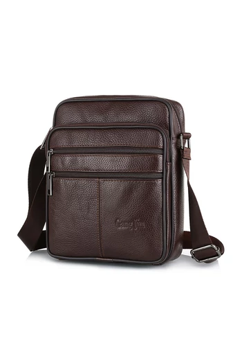 Černá pánská crossbody taška Bonluo z pravé kůže Velikost (23*19*7cm)