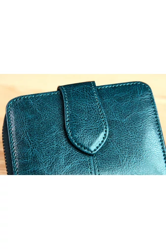 Dámská černá mini peněženka Bonluo z přírodní kůže (11*10*3cm)