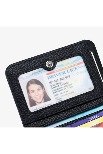 Dámská černá mini peněženka Bonluo z přírodní kůže (11*9*2cm)