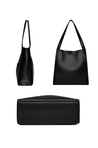 Černá taška přes rameno Bonluo z ekologické kůže s moderním designem Velikost 30*30*11cm