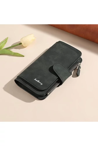 Černá Elegantní dámská multifunkční peněženka Bonluo z imitace kůže Velikost 19*11*2,5cm