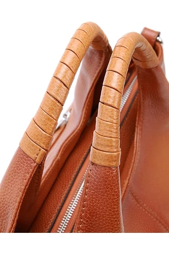 Elegantní hnědá kabelka Bonluo z imitace kůže (19*32*13cm)