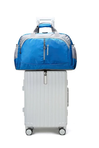Modrá/šedá multifunkční cestovní taška na cestování Velikost Ryanair (39*22*20cm)