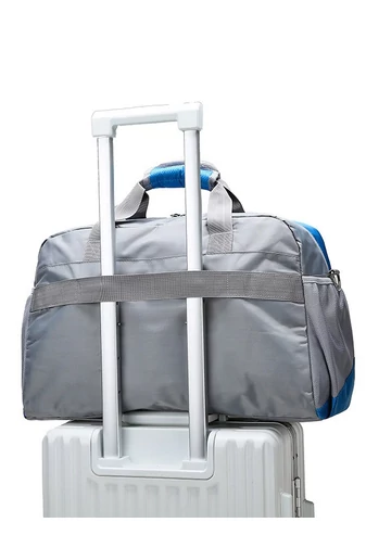 Modrá/šedá multifunkční cestovní taška na cestování Velikost Ryanair (39*22*20cm)