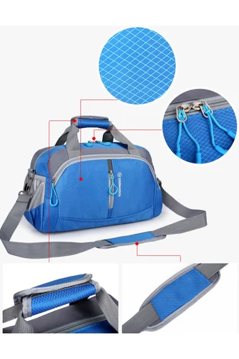 Modrá/šedá multifunkční cestovní taška na cestování Velikost Ryanair (39*22*20cm)