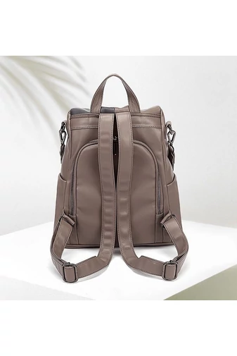 Khaki stylový batoh Bonluo z imitace kůže Velikost (33*32*14cm)