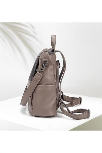 Khaki stylový batoh Bonluo z imitace kůže Velikost (33*32*14cm)