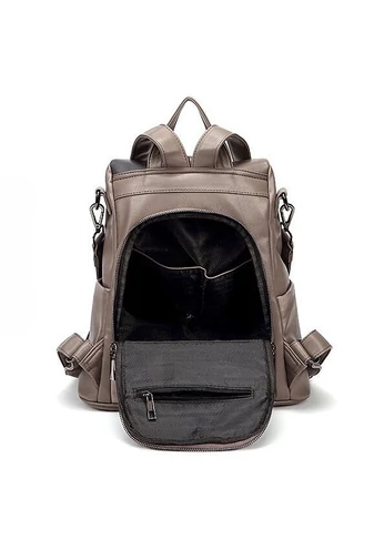 Khaki stylový batoh Bonluo z imitace kůže Velikost (33*32*14cm)