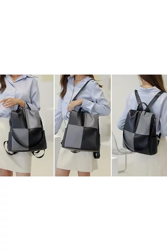 Khaki stylový batoh Bonluo z imitace kůže Velikost (33*32*14cm)