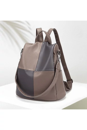 Khaki stylový batoh Bonluo z imitace kůže Velikost (33*32*14cm)