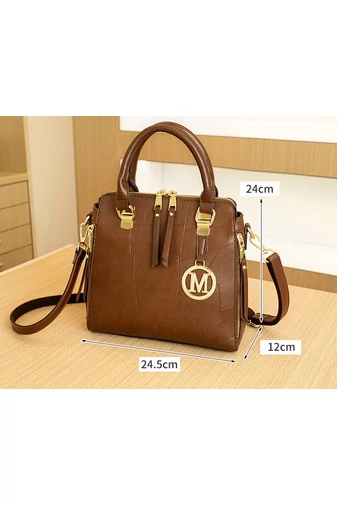 Elegantní hnědá kabelka Bonluo z imitace kůže (24*24,5*12cm)