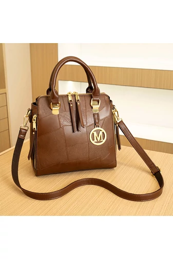 Elegantní hnědá kabelka Bonluo z imitace kůže (24*24,5*12cm)