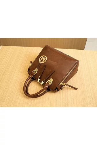 Elegantní hnědá kabelka Bonluo z imitace kůže (24*24,5*12cm)