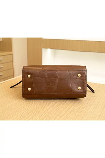 Elegantní hnědá kabelka Bonluo z imitace kůže (24*24,5*12cm)