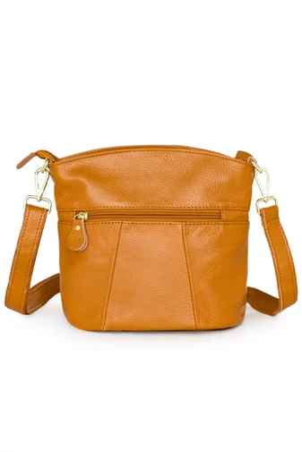 Koňaková hnědá crossbody kabelka Bonluo z přírodní kůže Velikost (21*19,5*9,5cm)