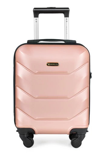 Příruční Palubní Kufr Wizz-Air Ryanair Bonluo Růžovo Zlatý ABS Velikost 40*30*20cm