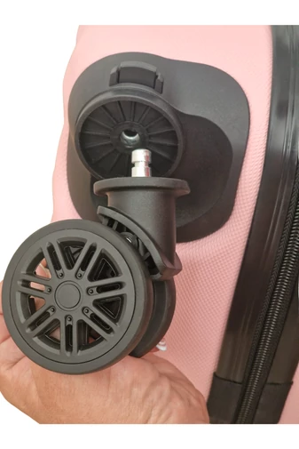Růžově Zlatý kufr Bonluo s pevnými stěnami Wizz-Air Velikost 55X35X22cm Odnímatelná Kolečka