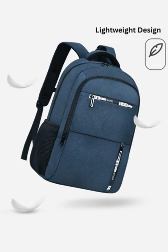 Multifunkční modrá voděodolný batoh do školy, ideální na notebook, s USB portem 46*32*15cm