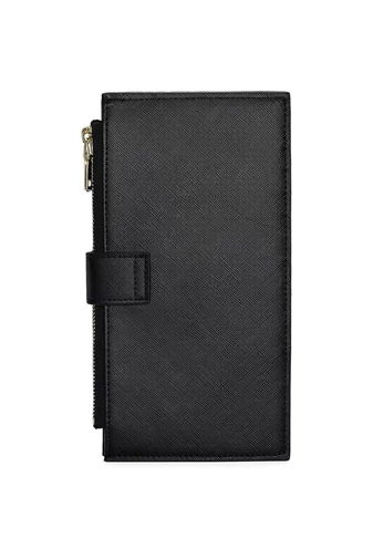 Dámská Peněženka RFID z PU kůže se 16 přihrádkami na karty, Černá 19,5×11×2cm