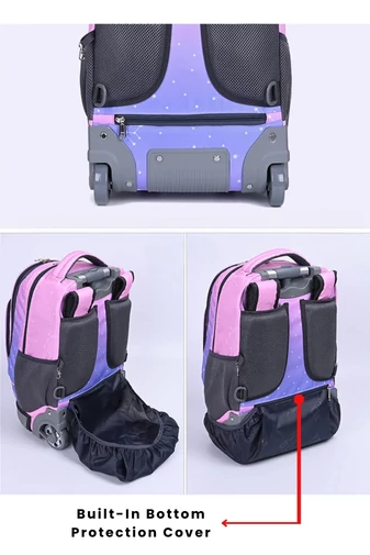 Bonluo Kvítkovaný batoh na kolečkách vyrobený z nepromokavého materiálu Velikost 48*31*21cm