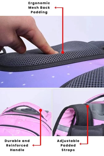 Bonluo Kvítkovaný batoh na kolečkách vyrobený z nepromokavého materiálu Velikost 48*31*21cm