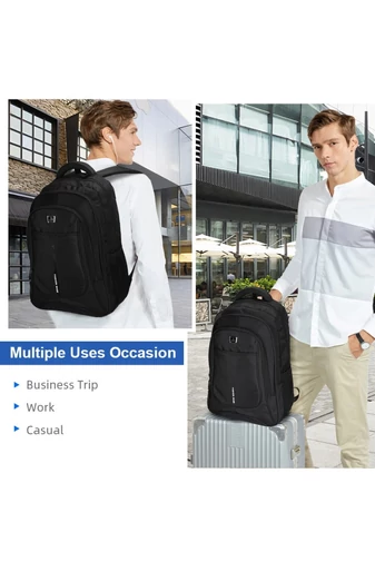 Multifunkční batoh z odolné oxfordské látky s přihrádkou na 15" notebook, černý, 49*31*13cm