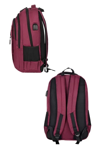 Multifunkční batoh z nepromokavé a odolné oxfordské látky s USB úložištěm, černý 47*33*17cm