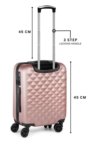Kufr Wizzair Ryanair s Tvrdými stěnami, odnímatelnými kolečky Bonluo Šampaňská barva 40x30x20